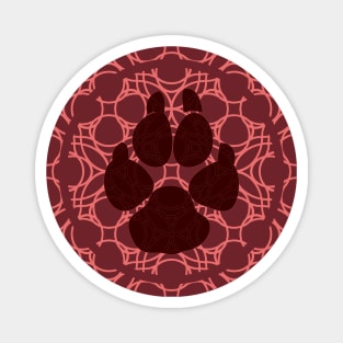 Red dog paw Magnet